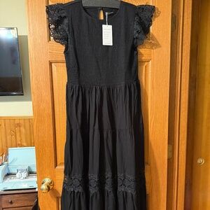 Black Lace Maxi Dress